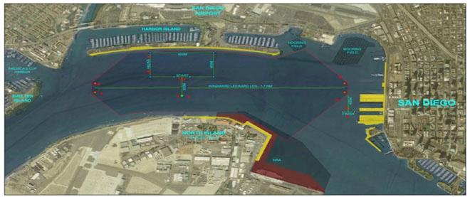 Proposed America's Cup race course area for San Diego ©  ACEA http://www.americascup.com